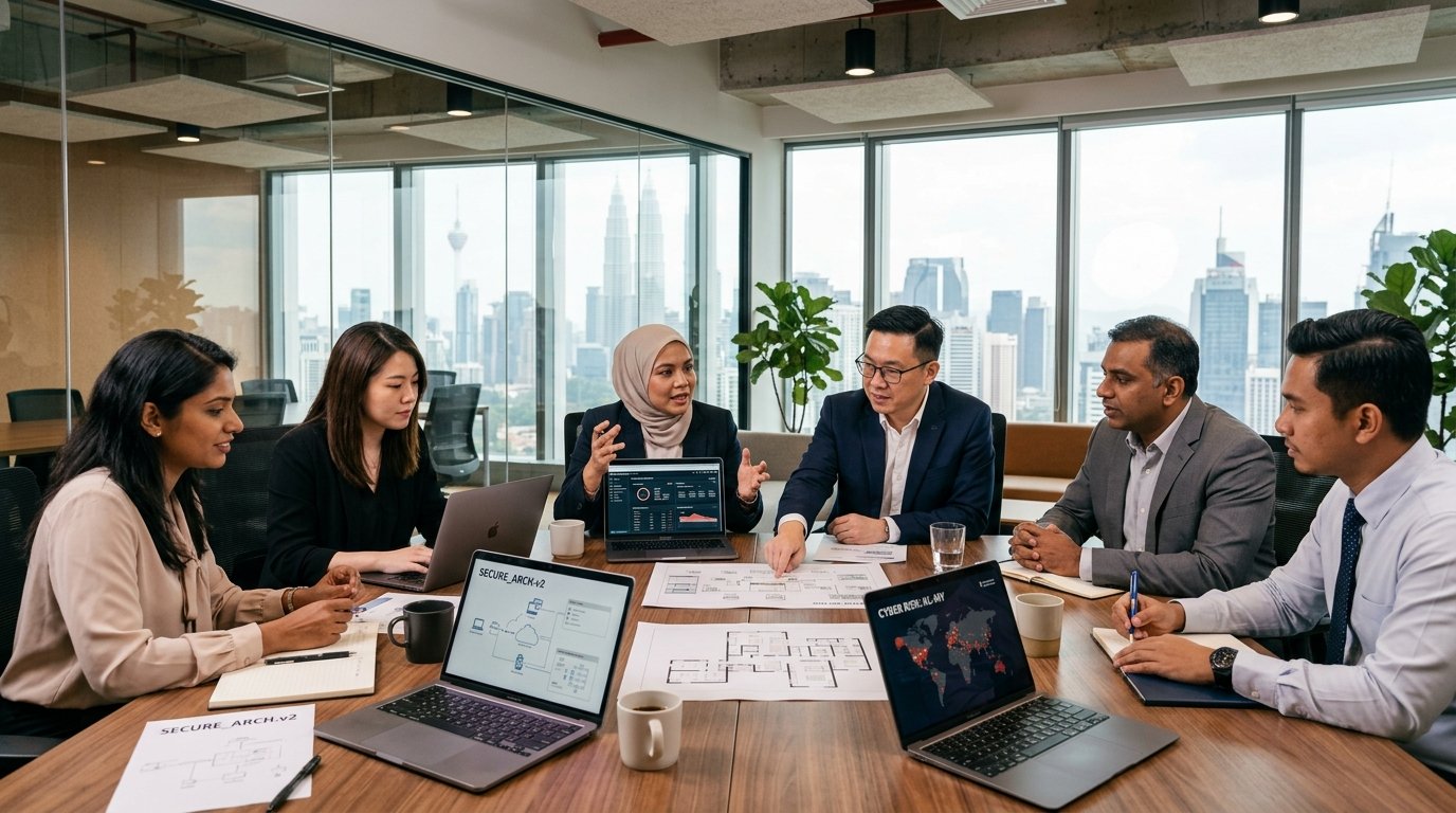Aman Technology Cybersecurity Consultants and Solutions Architects in Kuala Lumpur Boardroom